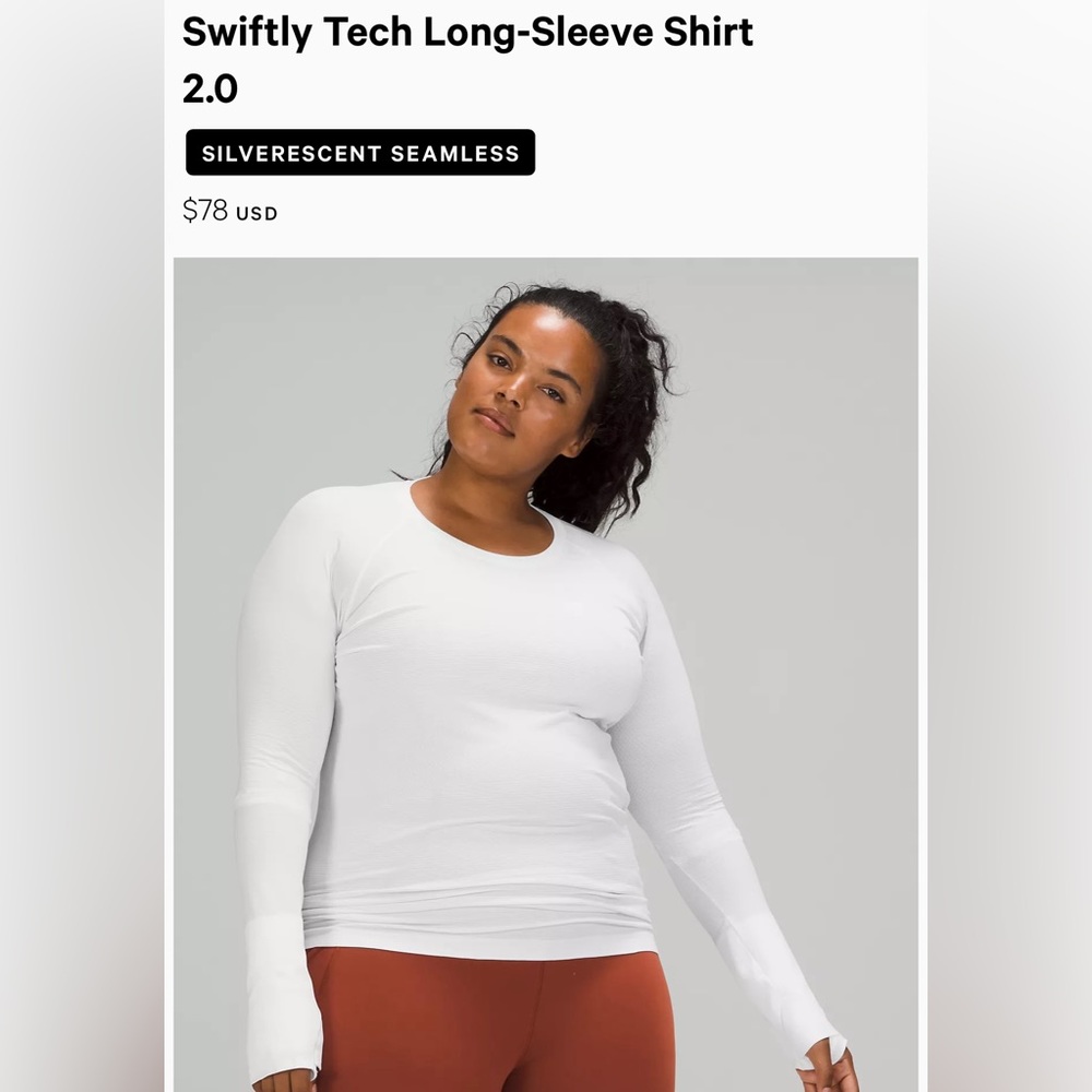 Lululemon Swiftly tech long sleeve shirt